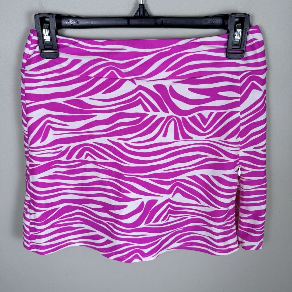 Jude Connally Womens Skort Zebra Pink White Size XS Tennis Built In Shorts USA